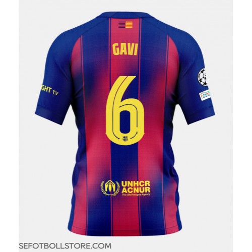Barcelona Paez Gavi #6 Replika Hemmatröja 2025-26 Kortärmad